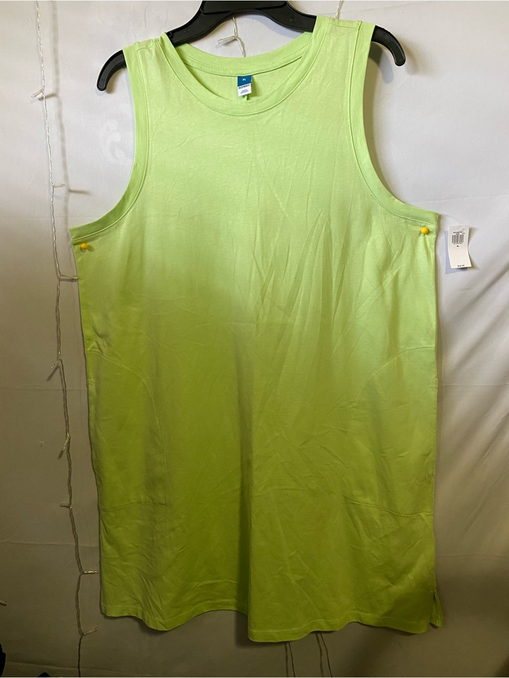 Old Navy Lime Green Sleeveless Tank Dress